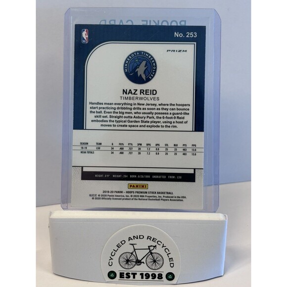 2019/20 NBA Hoops Premium Stock NAZ REID Silver Prizm Refractor RC Rookie Card - Picture 4 of 6